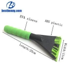 Custom LOGO Plastic Car Ice Scraper with foam grip