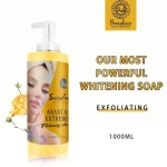 custom logo private label OEM Natural Organic almond power  Liquid Body Wash Soap Bath exfoliating scrub Shower Gel