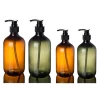 Custom Luxury Amber Pet 300Ml 500Ml Lotion Pump Hair Conditioner Bottles Packaging Plastic Shampoo Bottle