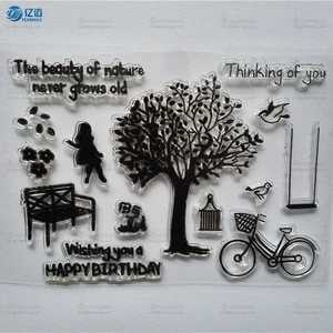 Custom Made Clear Rubber Stamps for DIY Scrapbook Card Making Crafts