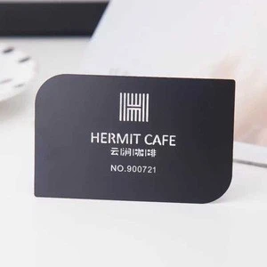 Custom metal fashion label card creative business card magnetic stripe card made for members