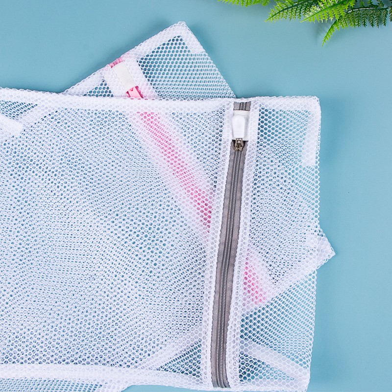 Custom Polyester Organic Small Reusable Washable Nylon Laundry Mesh Bag With Zipper
