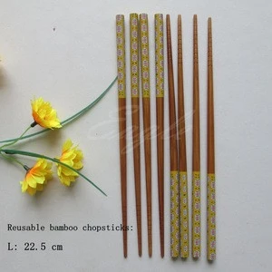 Custom printed 100% natural chopsticks bamboo,reusable carbon bamboo chopsticks prices
