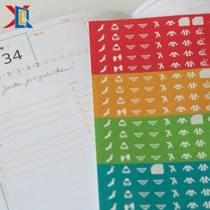 Custom Printed Removable Calendar DIY Adhesive Die Cut Planner Stickers