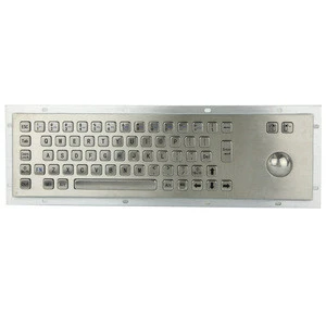Custom rugged corrosion resistant ndestructible stainless steel industrial keyboards for public access kiosks