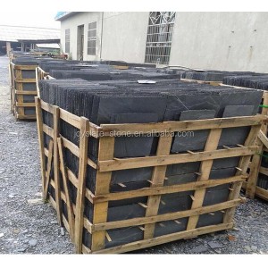 Custom style building materials 40*25cm natural stone black roof slate