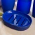 Import customized blue toothbrush holder soap dish shower accessories bathroom set from China