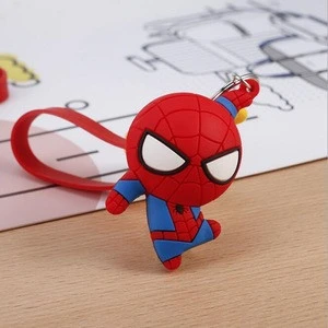 Customized Marvel Avengers 3d PVC keychains whole sale Promotional gifts Cute silicone car keychain