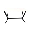 Customized Modern Furniture Metal Feet Lunch Wood Vintage Square Dining Table