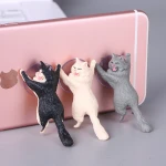 Cute Cat Phone Holder Support Resin Mobile Phone Holder Stand Sucker Tablets Desk Sucker Design Smartphone Holder