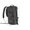 Cylindrical fishing tackle bag backpack black sling fish gear bag