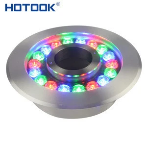 Dancing Water 3 in 1/4 in 1 IP68 18W Fountain Ring DMX / RF Remote Control RGB RGBW LED Fountain Nozzle Light