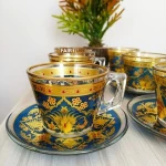 Defne Coffee Mugs-Tea Glasses For Six Person