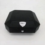 Deluxe Black Glossy wooden watch box luxury wrist watch display storage organizer box