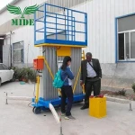 Dependable performance hydraulic mobile trailer scissor construction lifter
