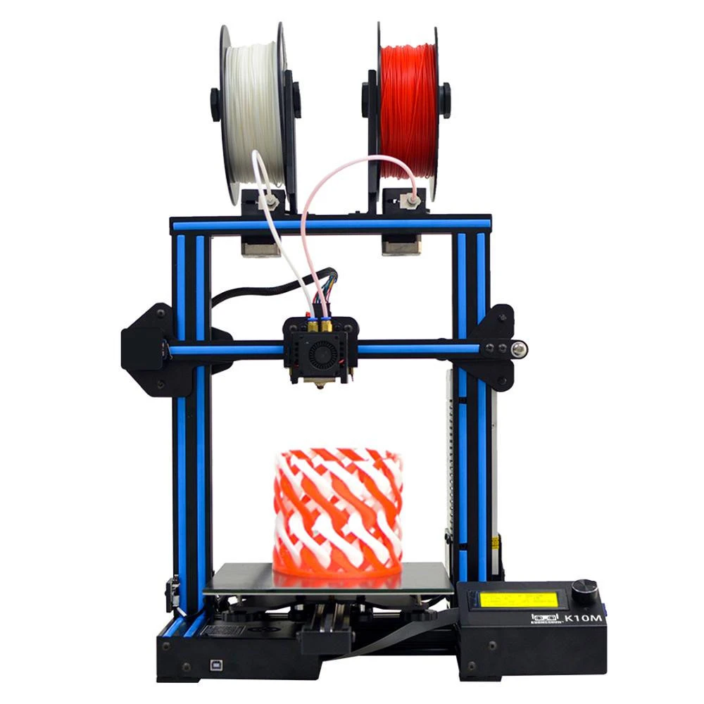 Desktop Precision Bi-color double color Prusa KS K10M 3D Printer machine DIY Kit for Desktop 3D Printer supper easy to assemble