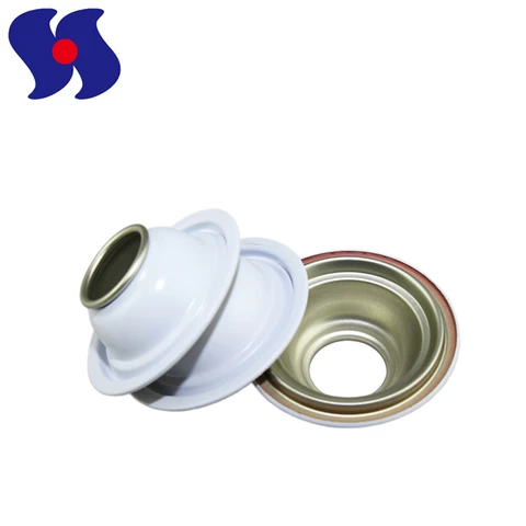 Diameter 65mm White Coating Aerosol Cone & Dome with Logo Printing for Tin Cans