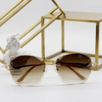 Diamond cut oversize sunglasses Nylon lenses titanium for elegant and beautiful lady cheap quality sun glasses sunglasses river