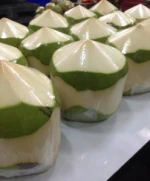 Diamond cut tender coconut