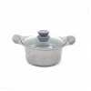 die-cast aluminium casserole marble non-stick with induction bottom