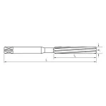DIN206 H7 HSS Straight Shank Spiral Flute Hand Reamer