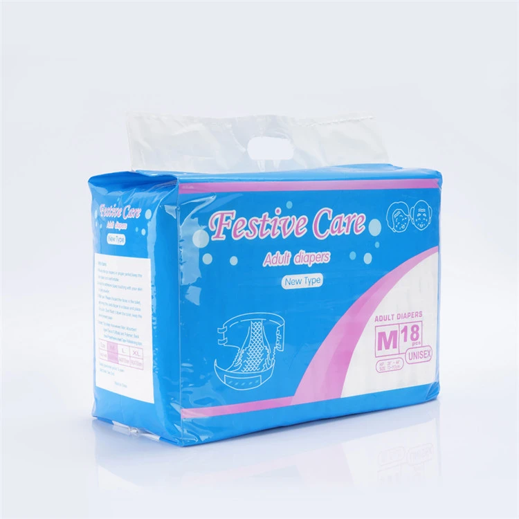 Disposable Adult Diaper Type And Fluff Pulp Material Adult Diaper Nappy Pants Manufacturer In China 18pcs