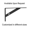 DIY Decorative Triangle L Corner Wall Mounted Heavy Duty Floating Stainless Steel Furniture Rack Bracket Black/White