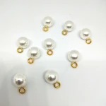 DIY pearls handmade jewelry necklace bracelet ABS loose pearls in bulk scarf shoes clothing decorative gold silver hook pearls