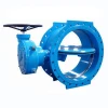 Double Eccentric flanged Butterfly Valve with gearbox and handwheel S14,EN593
