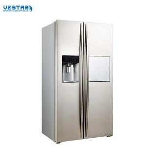Double sided sliding door fridge magnet free standing wine cooler refrigerator