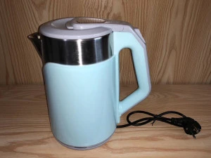 Double Wall Plastic 2.3L stainless steel Inner body water boiler VDE plug electric kettle