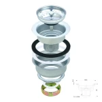 Drain Filtering Multi-level Kitchen Ring Rubber Sealed Garbage Vegetable Stainless Quality Sieve Drain Filter Sink Drain
