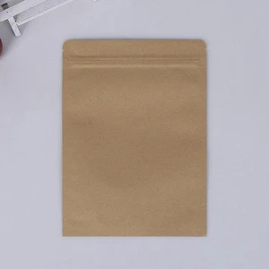 Dried food packaging kraft paper mylar bags with ziplock