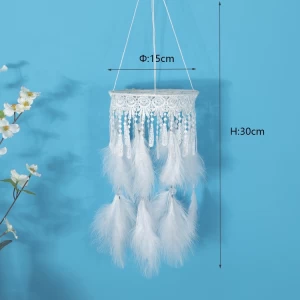 Dropshipping Dreamcatcher Wholesale Hanging Beatiful White Feather Wedding Dream Catcher Home Decor