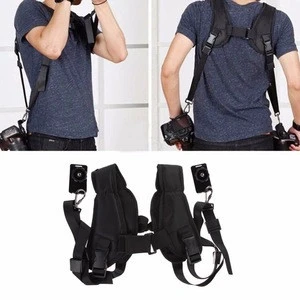 Dual double camera shoulder strap quick rapid sling camera belt adjustment straps for Nikon cameras