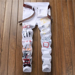 Duliang fashionable custom mens jeans denim stretchy jeans