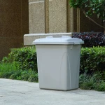 Durable large plastic waste storage bin bucket