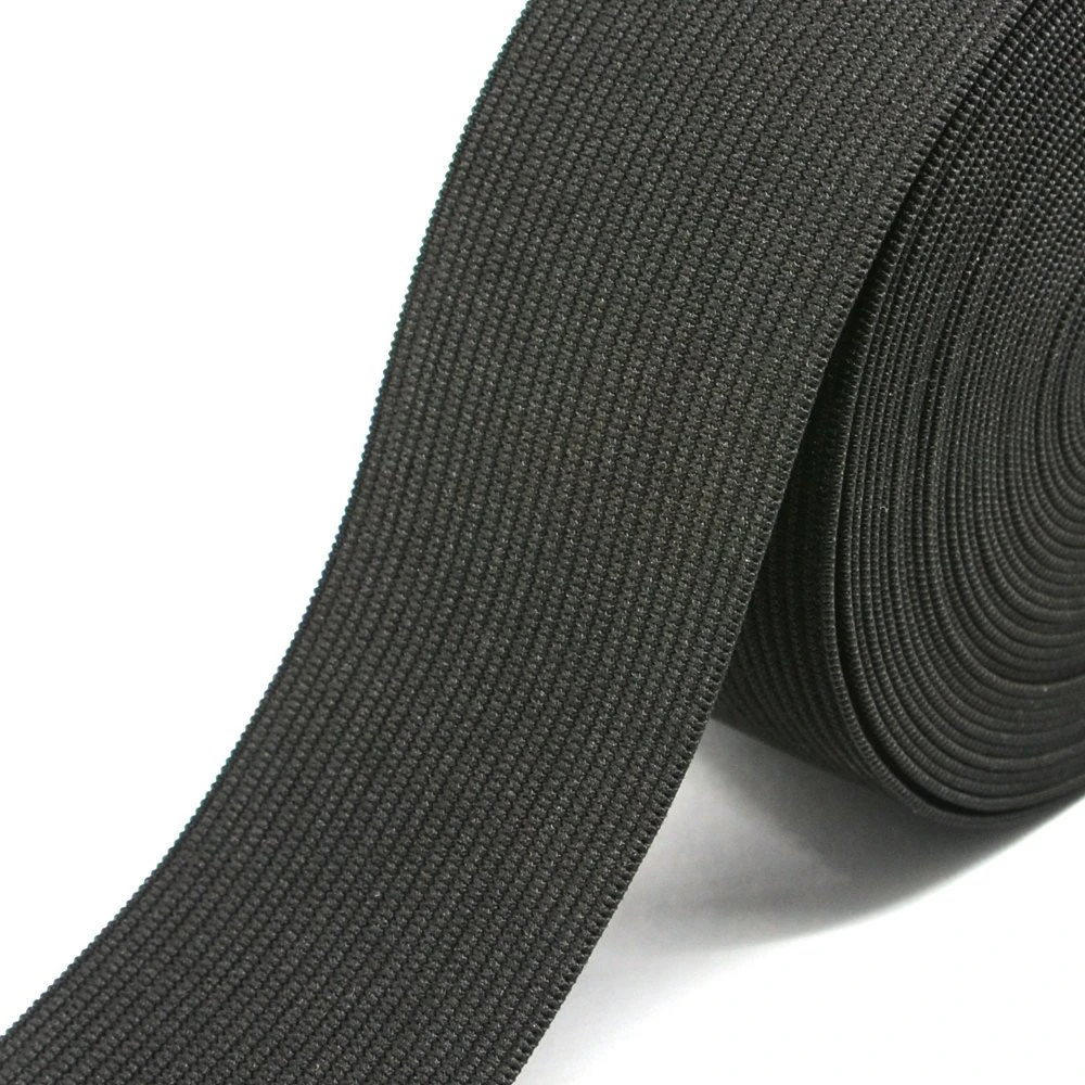 Durable Stretch Fabric Black Knitted Elastic Band