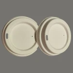 Eco-friendly Bagasse Plates 80mm Lid Hot And Cold Coffee Drink Various Size Biodegradable Sugarcane Paper Cup Lid