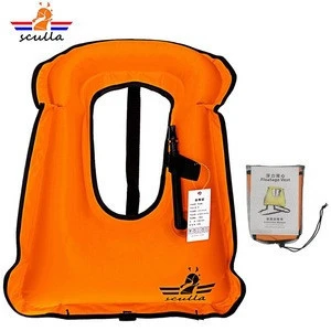 Eco-friendly Children Portable Inflatable Life Jacket light weight Snorkel Vest Swimming Life Vest for Kids Boys Girls