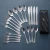 Eco Friendly Custom Knife  Italian Luxury Fork Kitchen Silverware Flatware Camping Spoon Set Stainless Steel Cutlery Set