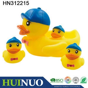 Eco-friendy floating bath toy animal mini PVC rubber duck HN312215