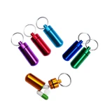 EDC Metal Small Pill Storage Case Keychain Portable Mini Pill Box 7 Days