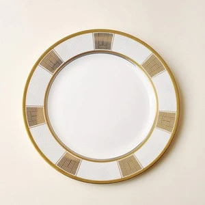 Elegant gold plated porcelain dinnerware