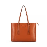 Elegant PU leather black women hand bag ladies tote shoulder handbag