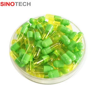 empty capsules pills for gelatin capsules 00 green yellow pill