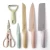 Import Environmentally Friendly Wheat Straw  6pcs colorful wheat straw fruit vegetable knife stainless steel kitchen knife sets from China