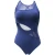 Import European and American open back pure color perspective adjustable shoulder strap swimsuit from China