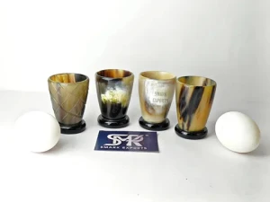 Exquisite Handmade Horn Cup: Authentic Indian Craft for Holding Eggs, Perfect for Home Use, Top Quality and Durable Material