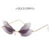 Eyewear personality dragon-fly wings sun glasses womens dance show exaggerated gradient party club sunglasses